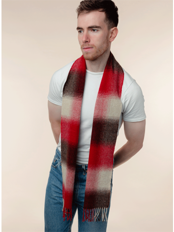 Beckett Design Scarf-Red by Rosemill.