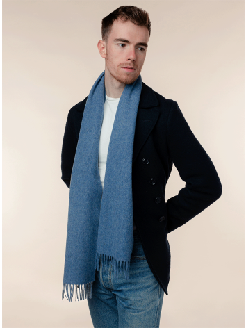 Plain scarf in airforce blue by Rosemill.